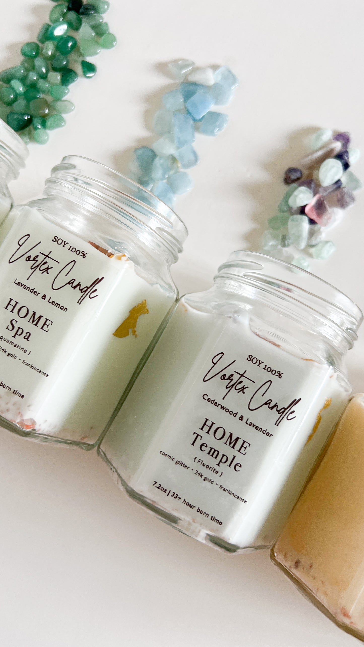 VORTEX Candle { Home Temple }  | Cedarwood × Lavender + Fluorite