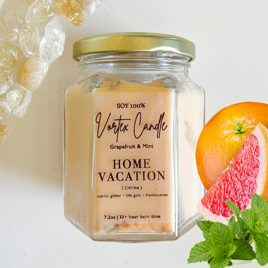 VORTEX Candle { Home Vacation }  |  Grapefruit × Mint + Citrine